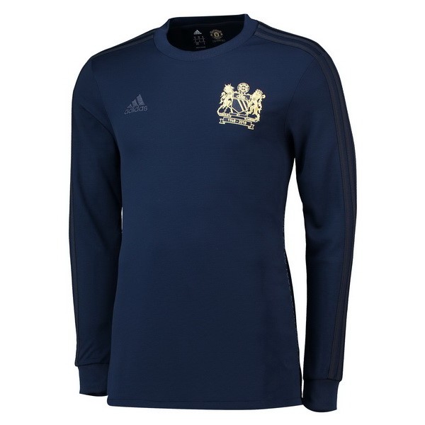 Camiseta Manchester United ML Retro 1968 Azul